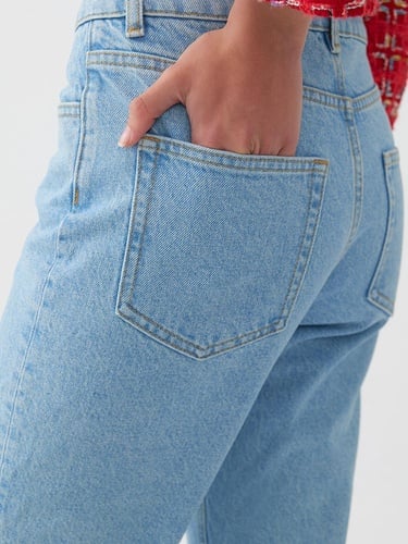  Yüksek Bel Mom Jean Pantolon