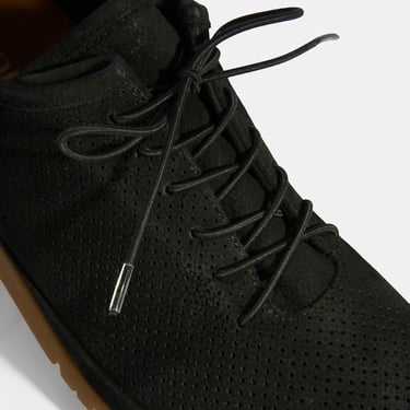  Erkek Siyah Bağcıklı Deri Ayakkabı