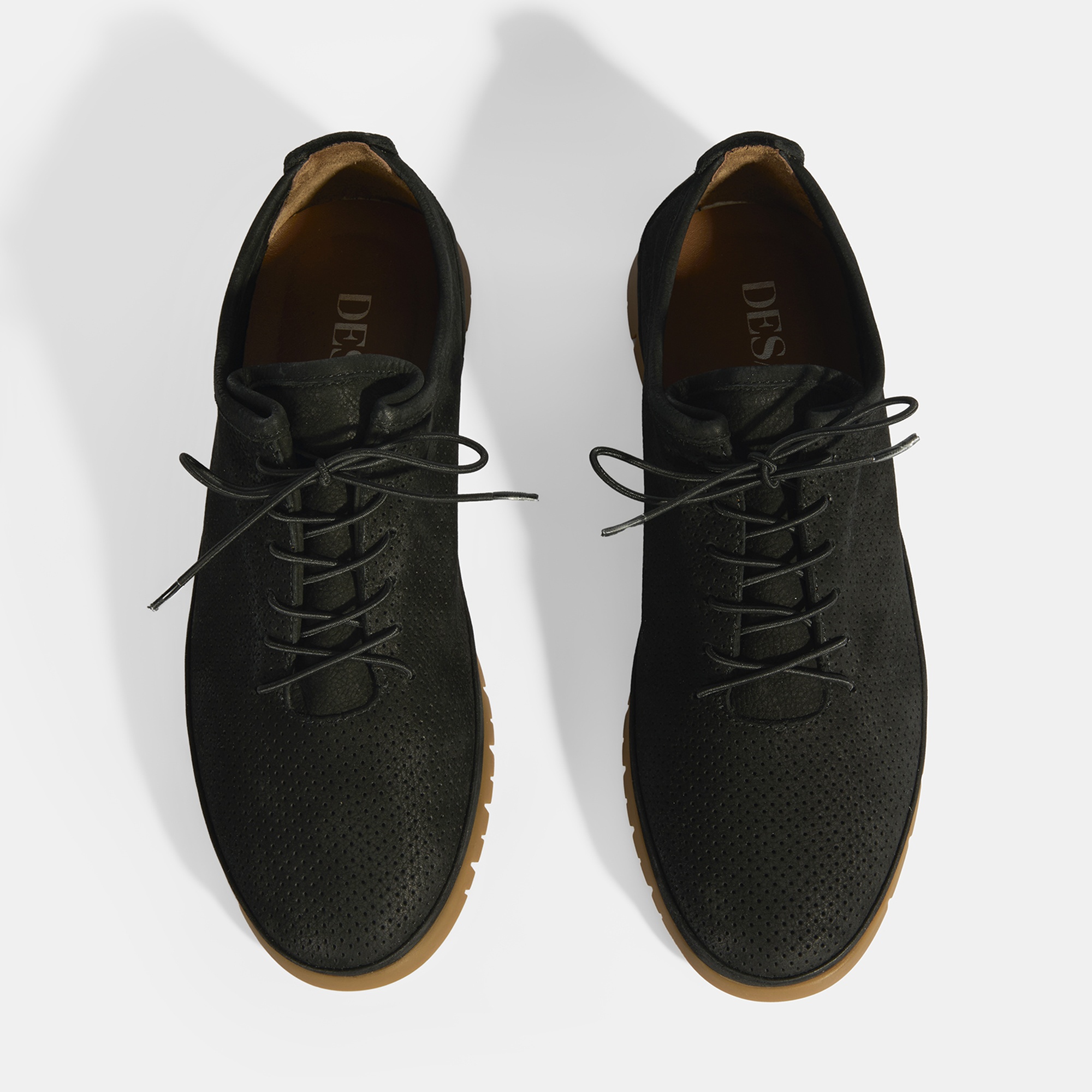 Erkek Siyah Bağcıklı Deri Ayakkabı