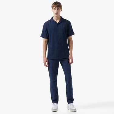  Lacoste Erkek Regular Fit Kısa Kollu Krem Gömlek