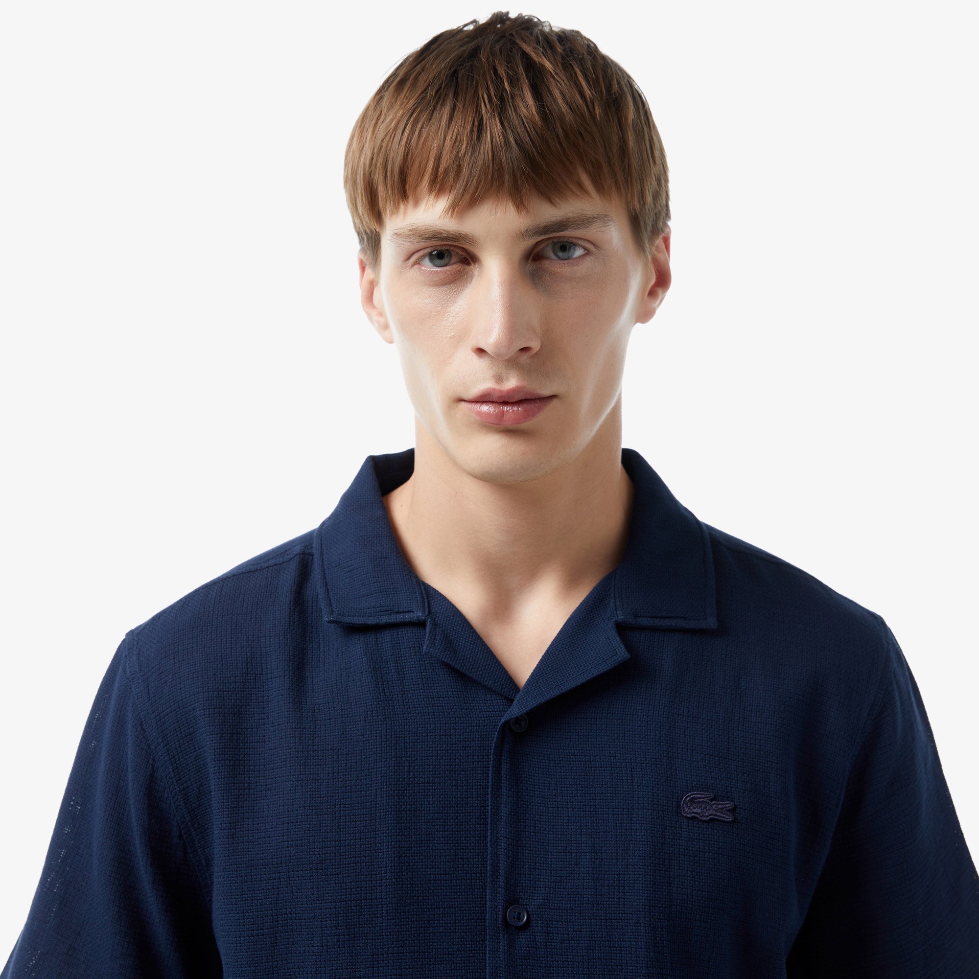 Lacoste Erkek Regular Fit Kısa Kollu Krem Gömlek