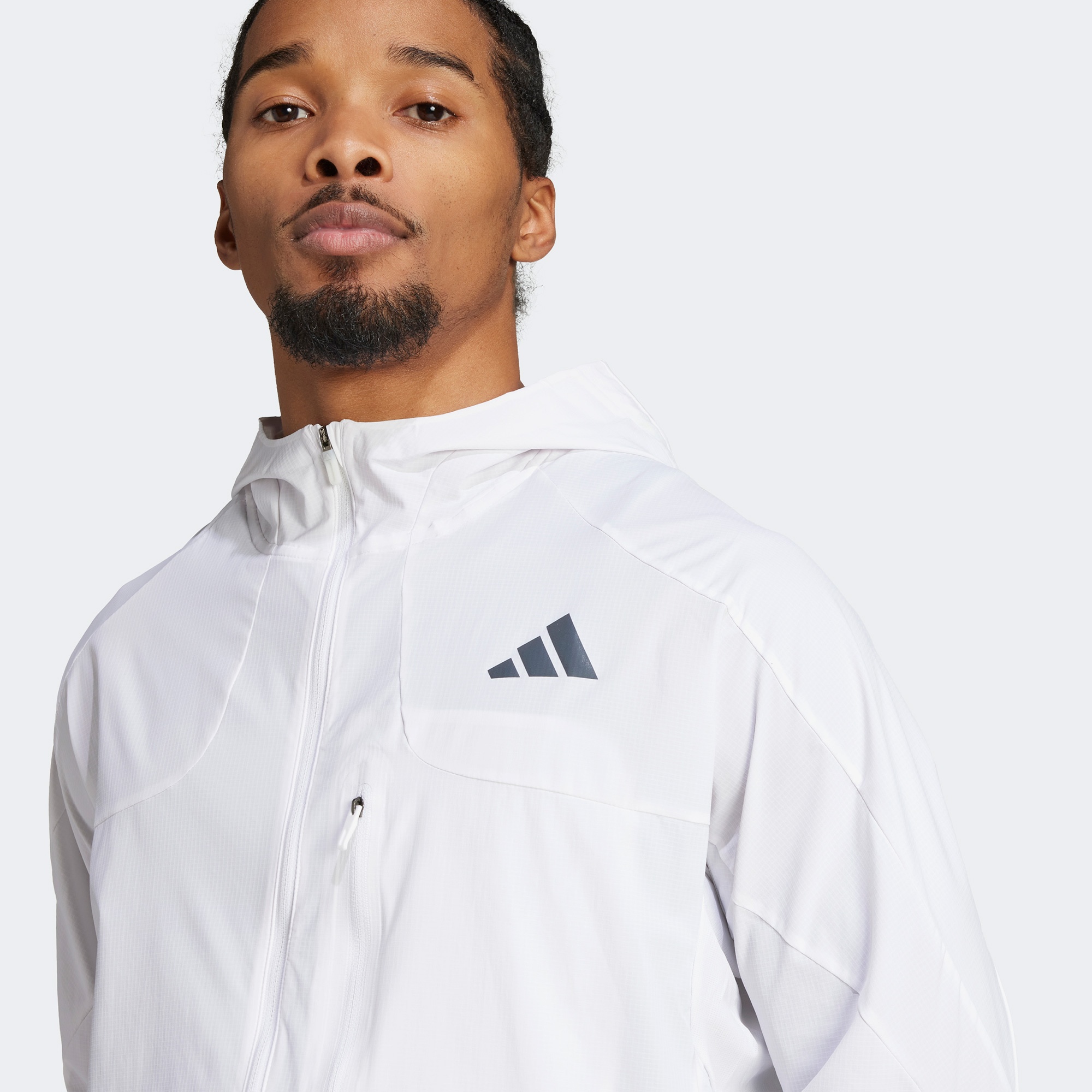 adidas Adizero Erkek Beyaz Koşu Rüzgarlık