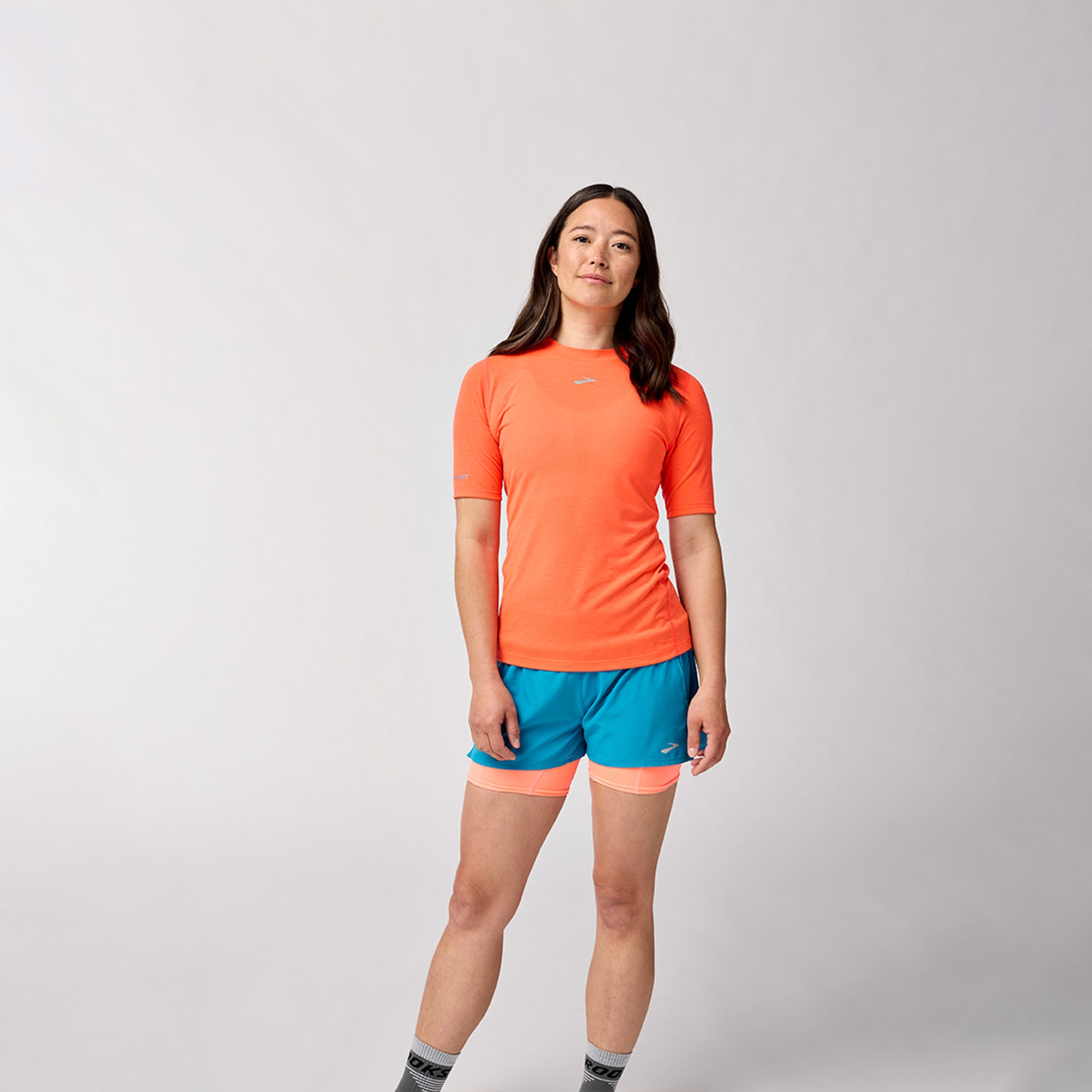 Brooks High Point Sleeve Kadın Turuncu Koşu T-Shirt