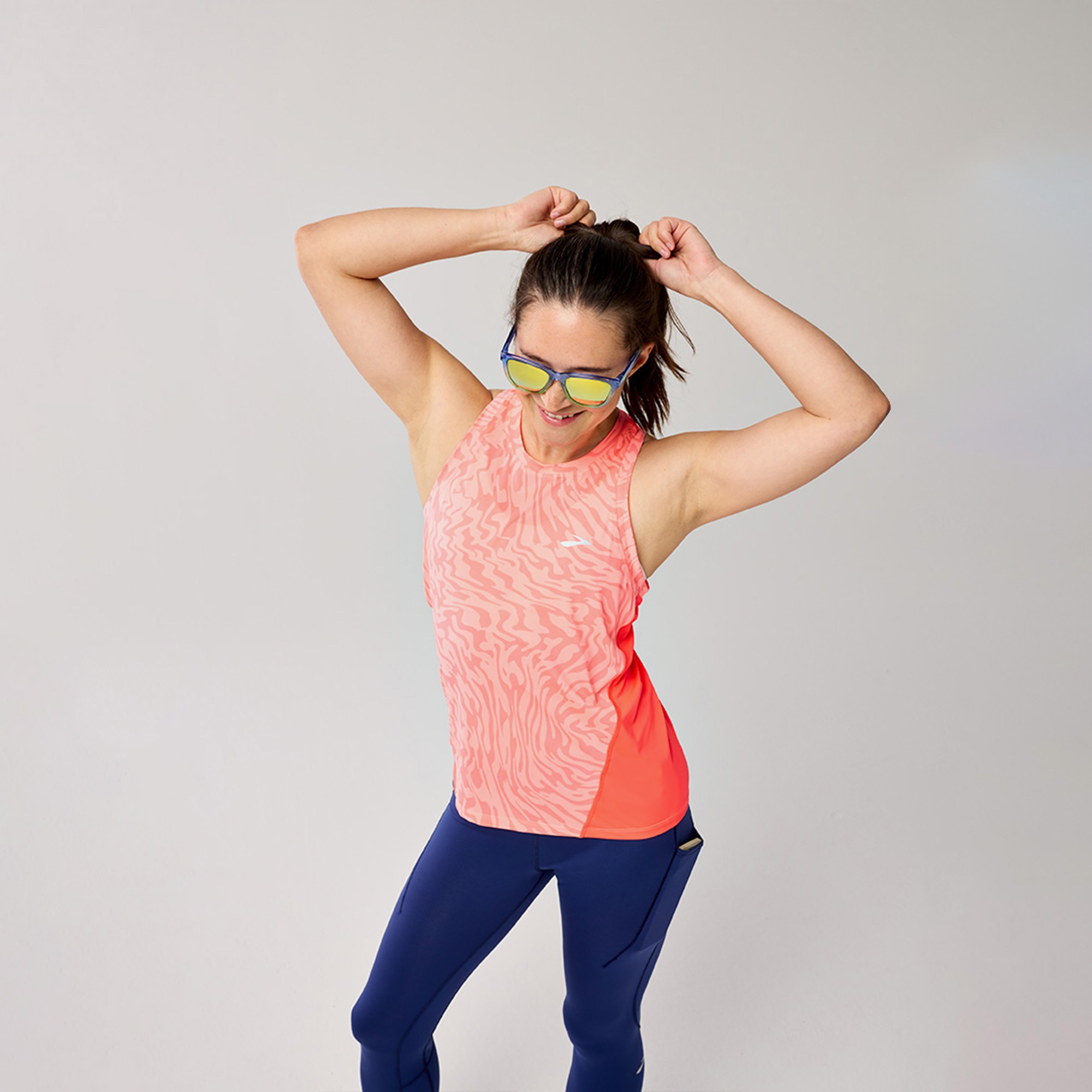 Brooks Sprint Free Tank 3.0 Kadın Turuncu Koşu T-Shirt