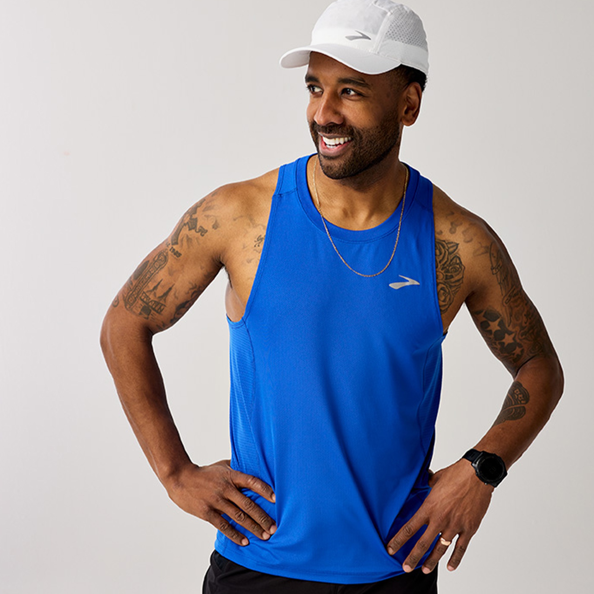 Brooks Atmosphere Singlet 3.0 Erkek Mavi Koşu Atlet