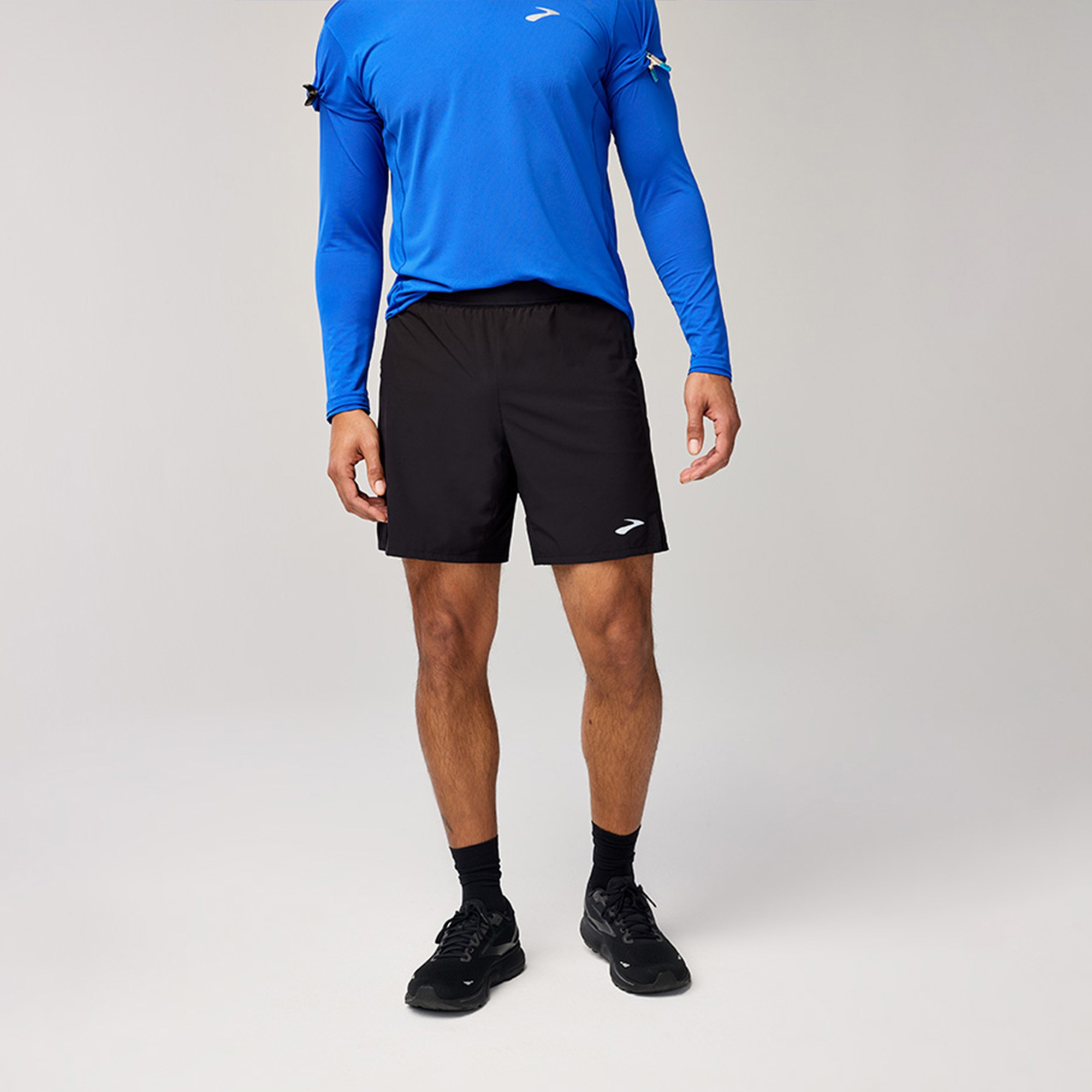 Brooks Journey 7 2-in-1 Erkek Siyah Koşu Şortu