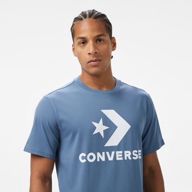  Converse Go-To All Star Patch Standard-Fit Mavi T-Shirt