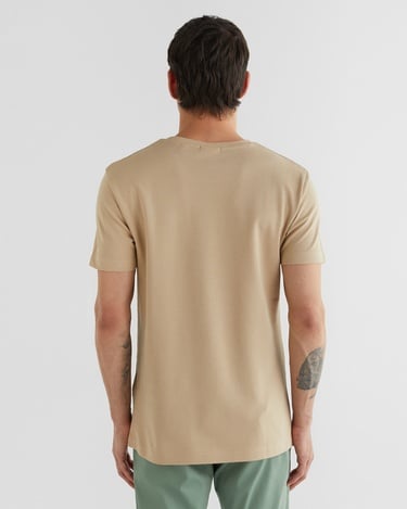  GANT Erkek Bej Slim Fit Bisiklet Yaka T-Shirt