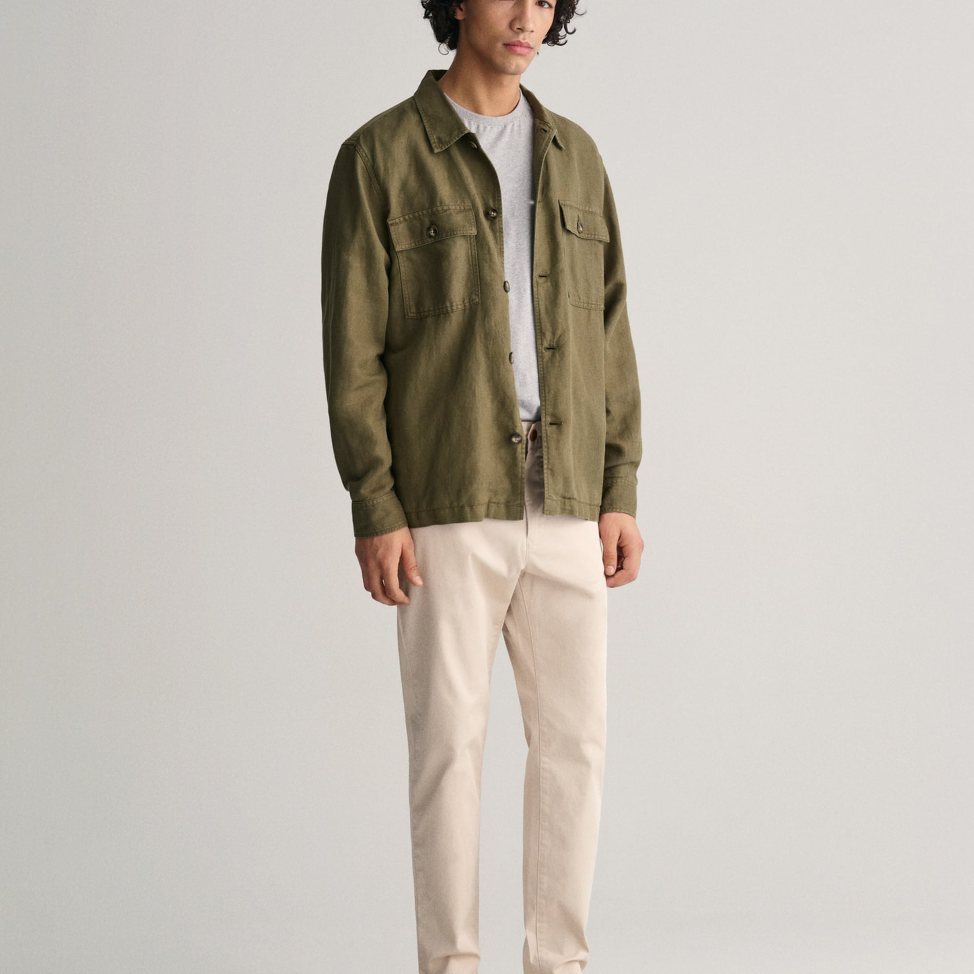 GANT Erkek Krem Regular Fit Chino Pantolon