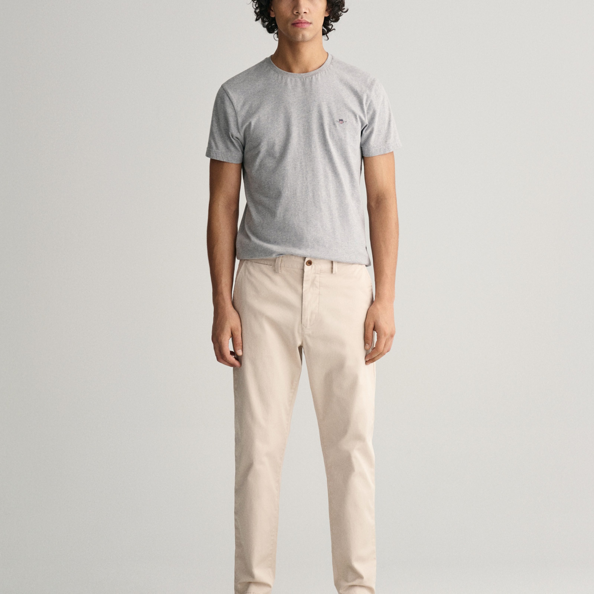 GANT Erkek Krem Regular Fit Chino Pantolon
