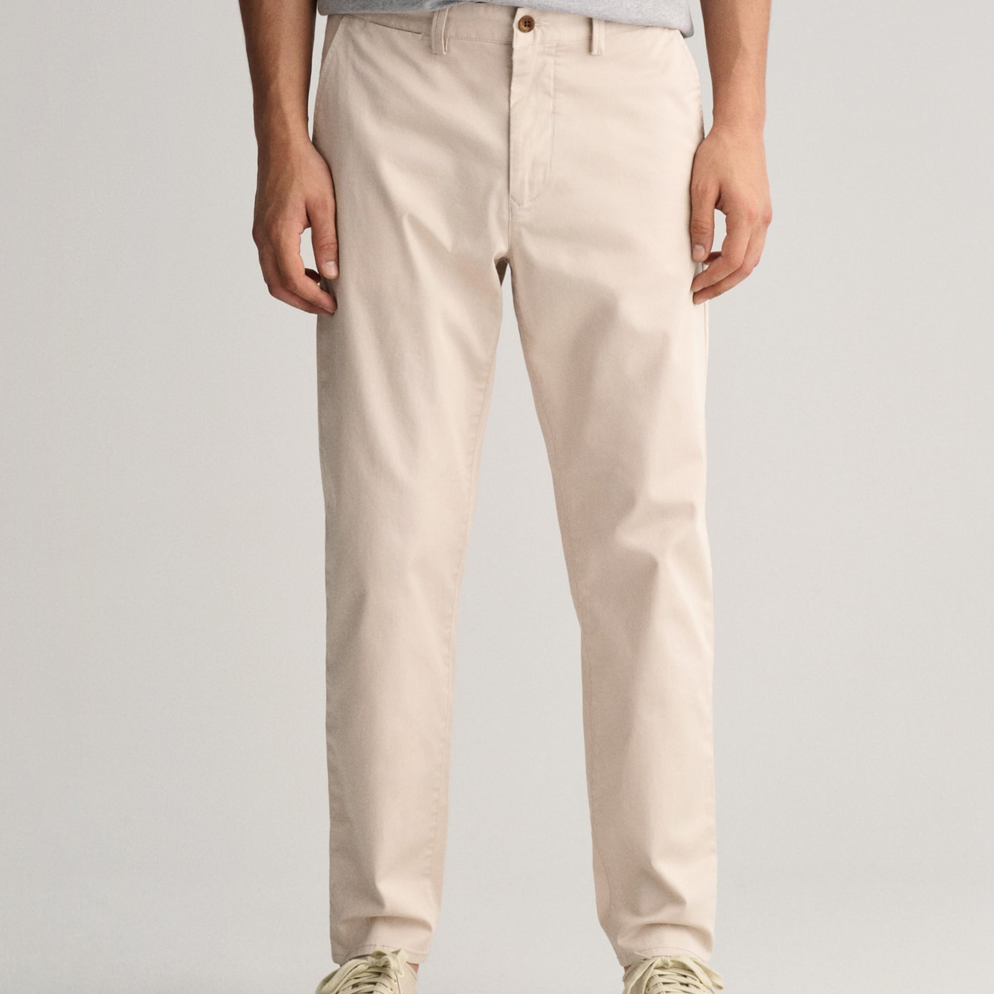 GANT Erkek Krem Regular Fit Chino Pantolon