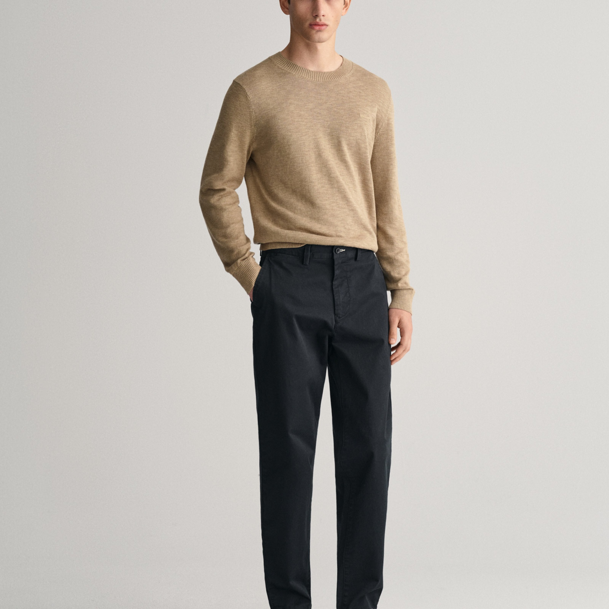 GANT Erkek Siyah Regular Fit Chino Pantolon