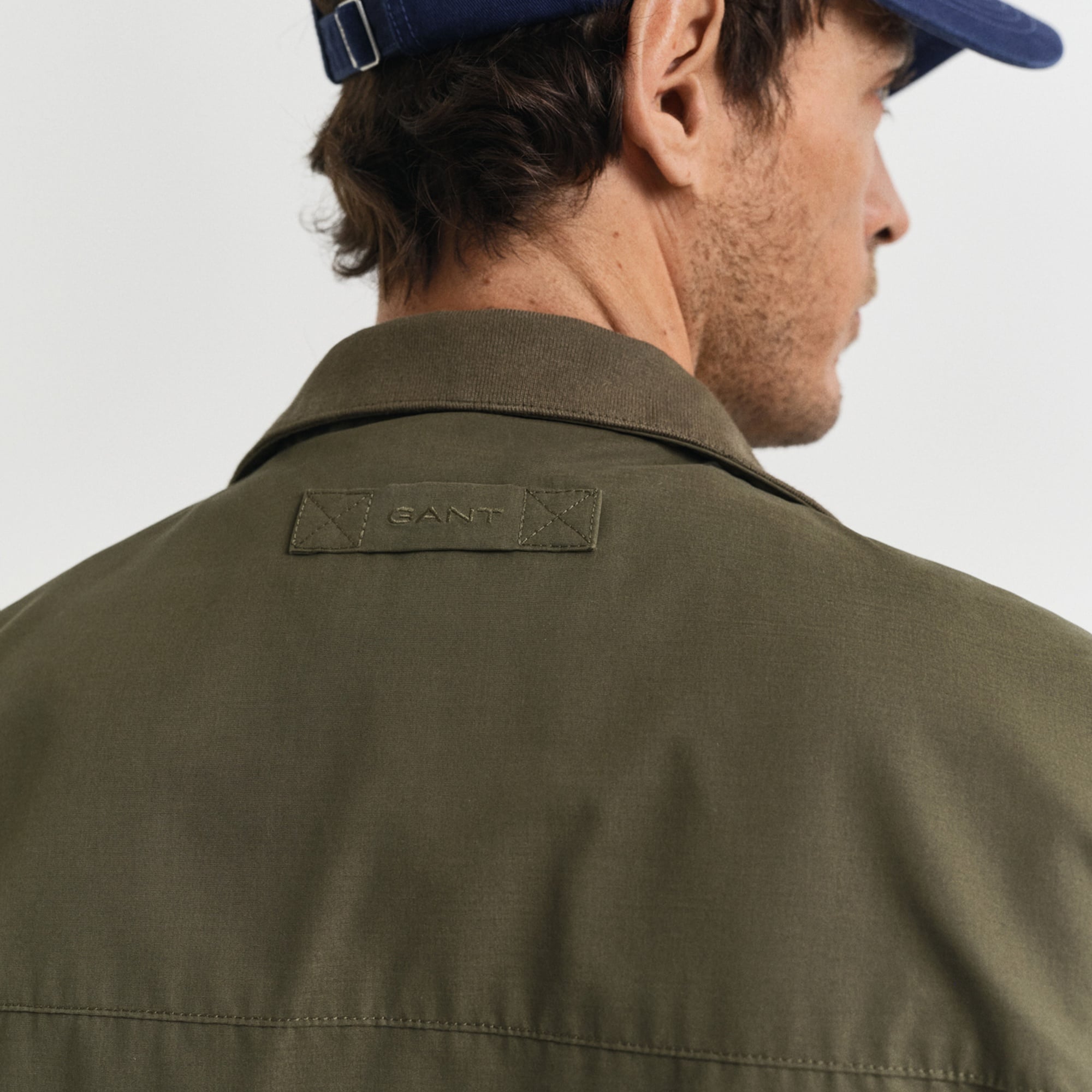 GANT Erkek Yeşil Regular Fit Dik Yaka Ceket