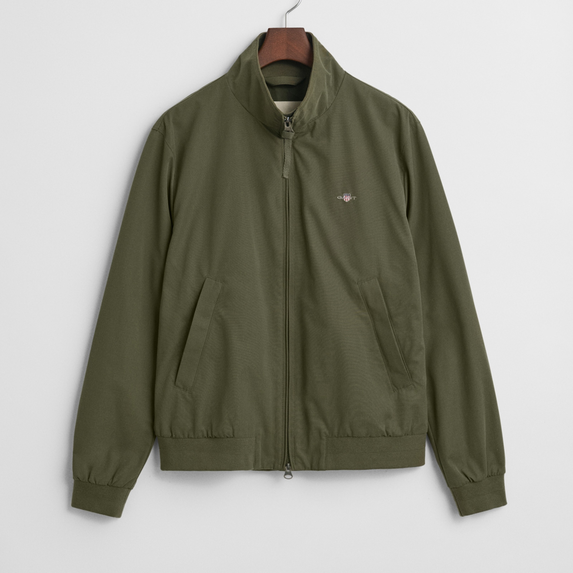 GANT Erkek Yeşil Regular Fit Dik Yaka Ceket