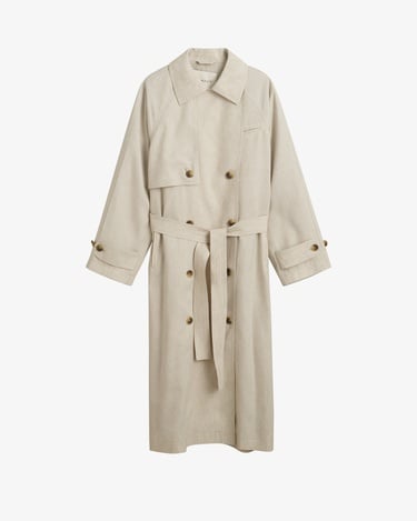  GANT Kadın Bej Relaxed Fit Klasik Yaka Trençkot