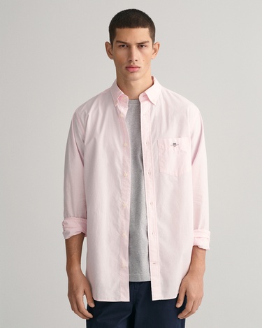  GANT Erkek Pembe Regular Fit Düğmeli Yaka Poplin Gömlek