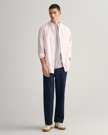  GANT Erkek Pembe Regular Fit Düğmeli Yaka Poplin Gömlek