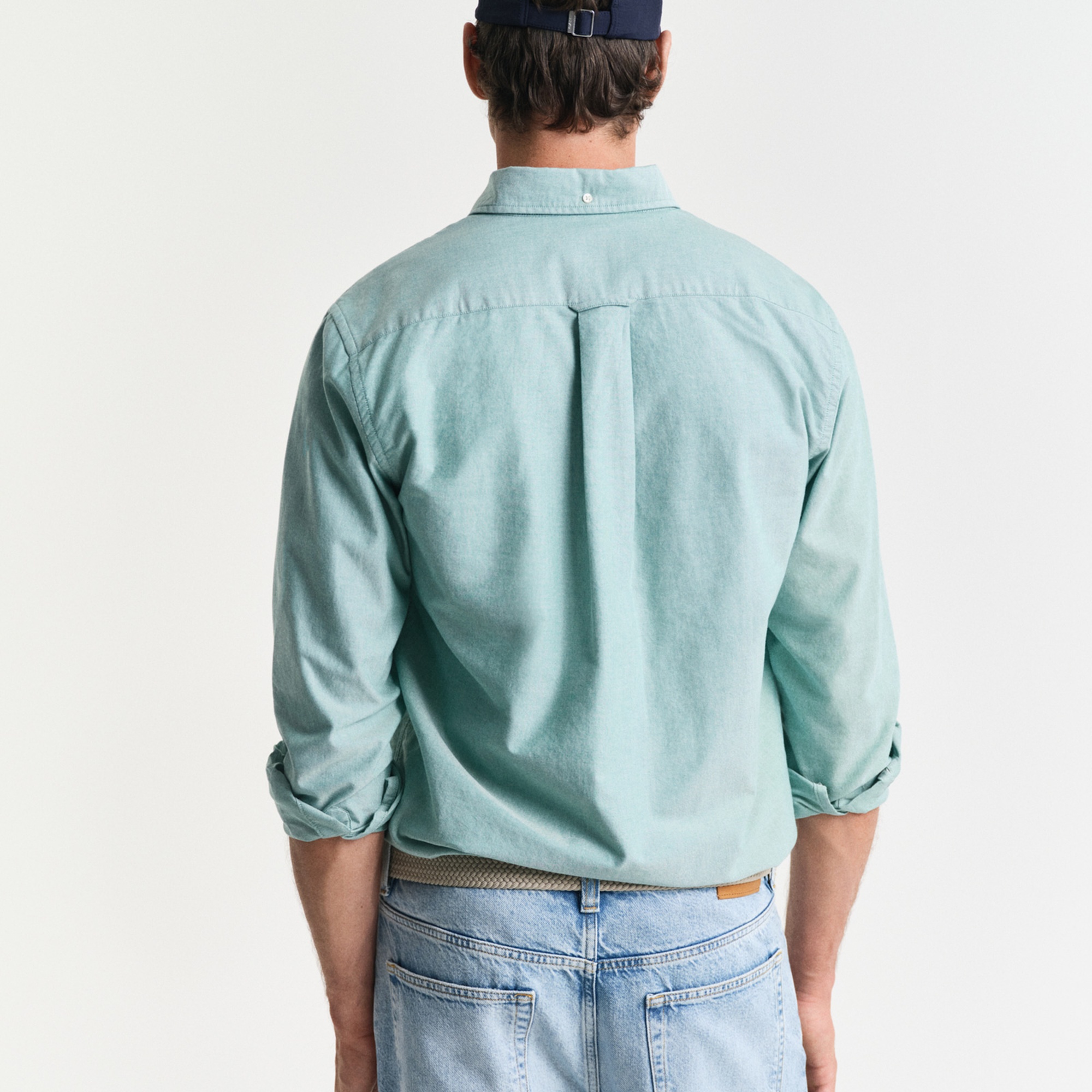 GANT Erkek Yeşil Regular Fit Düğmeli Yaka Gömlek