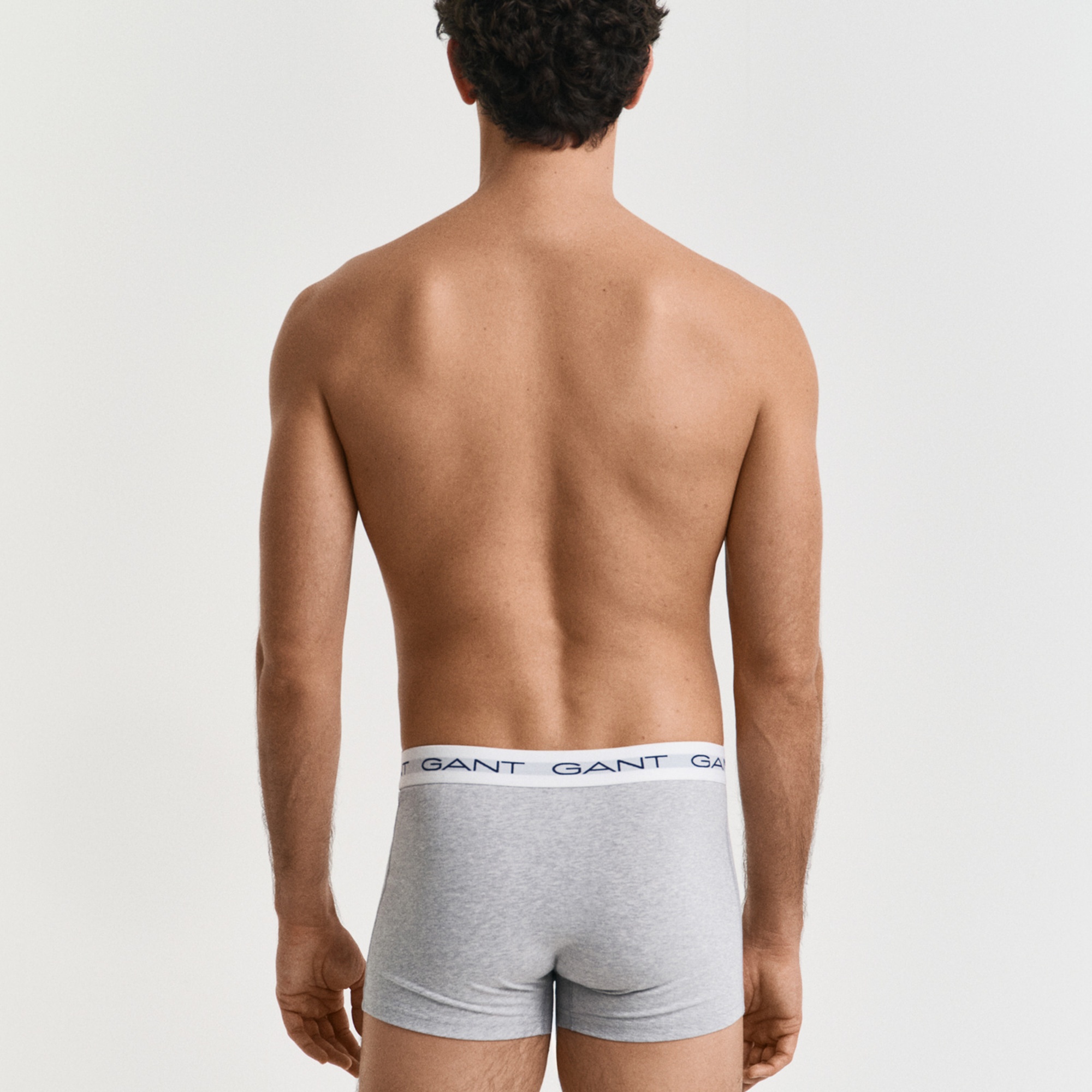 GANT Erkek Gri Slim Fit Logolu 3'lü Boxer