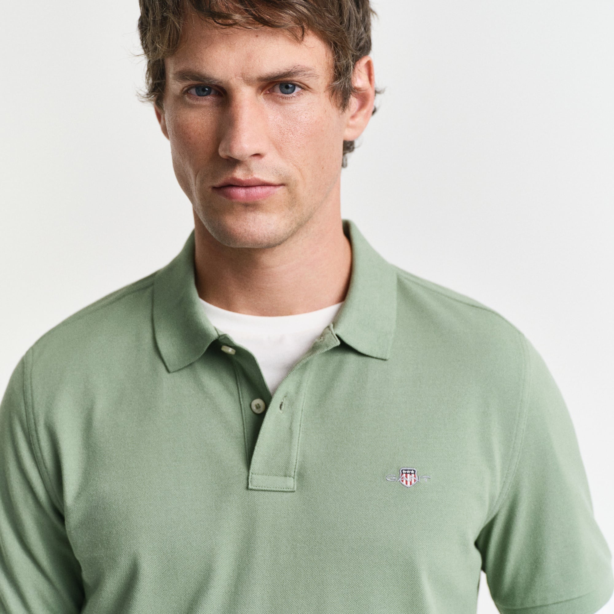GANT Erkek Yeşil Regular Fit Polo