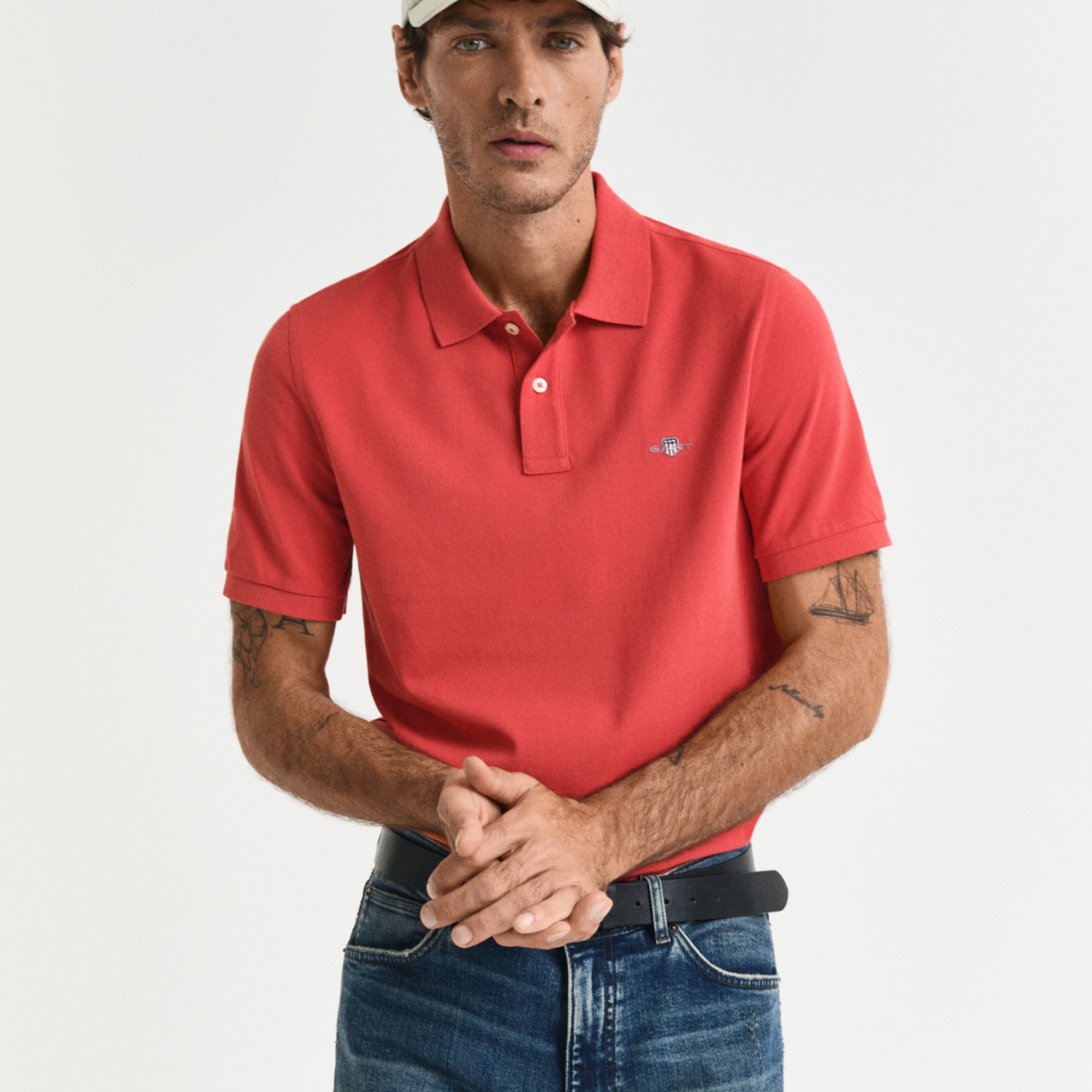GANT Erkek Kırmızı Regular Fit Polo