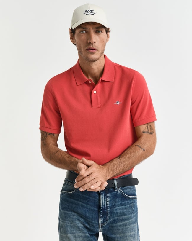  GANT Erkek Kırmızı Regular Fit Polo