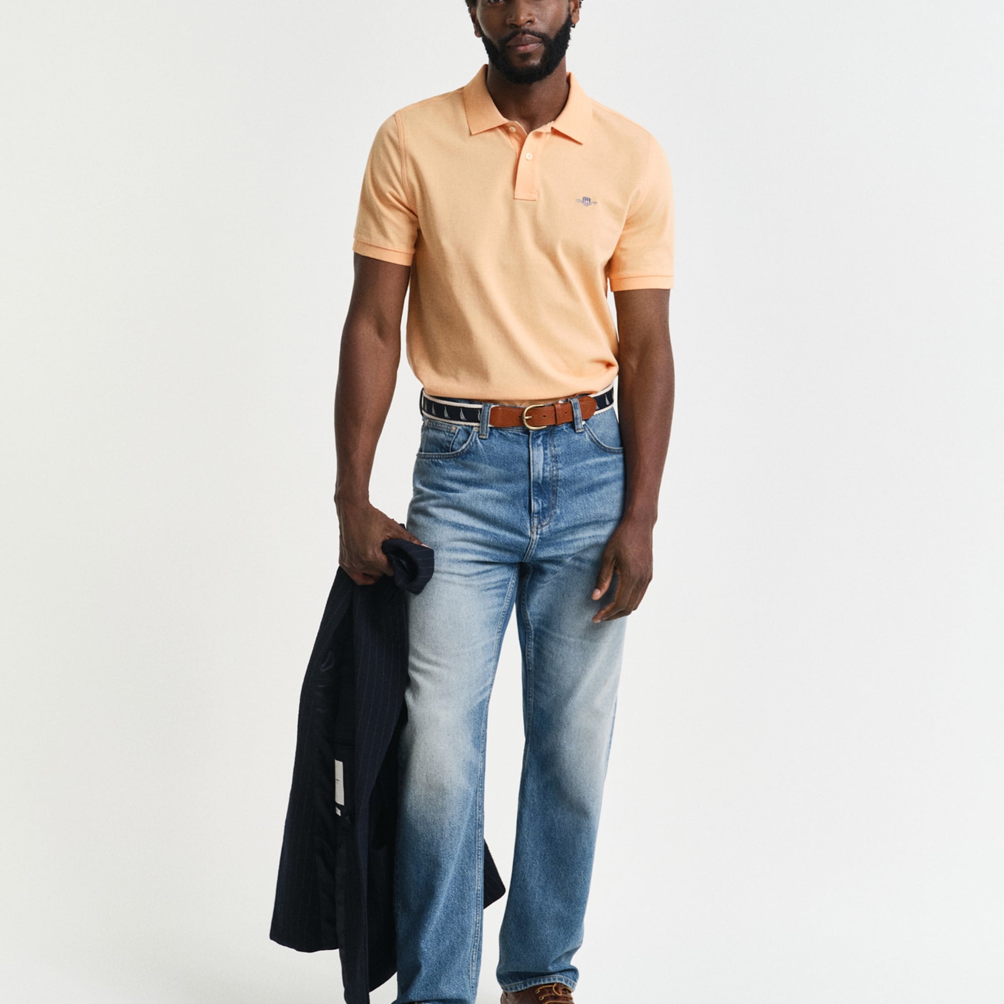 GANT Erkek Turuncu Regular Fit Polo