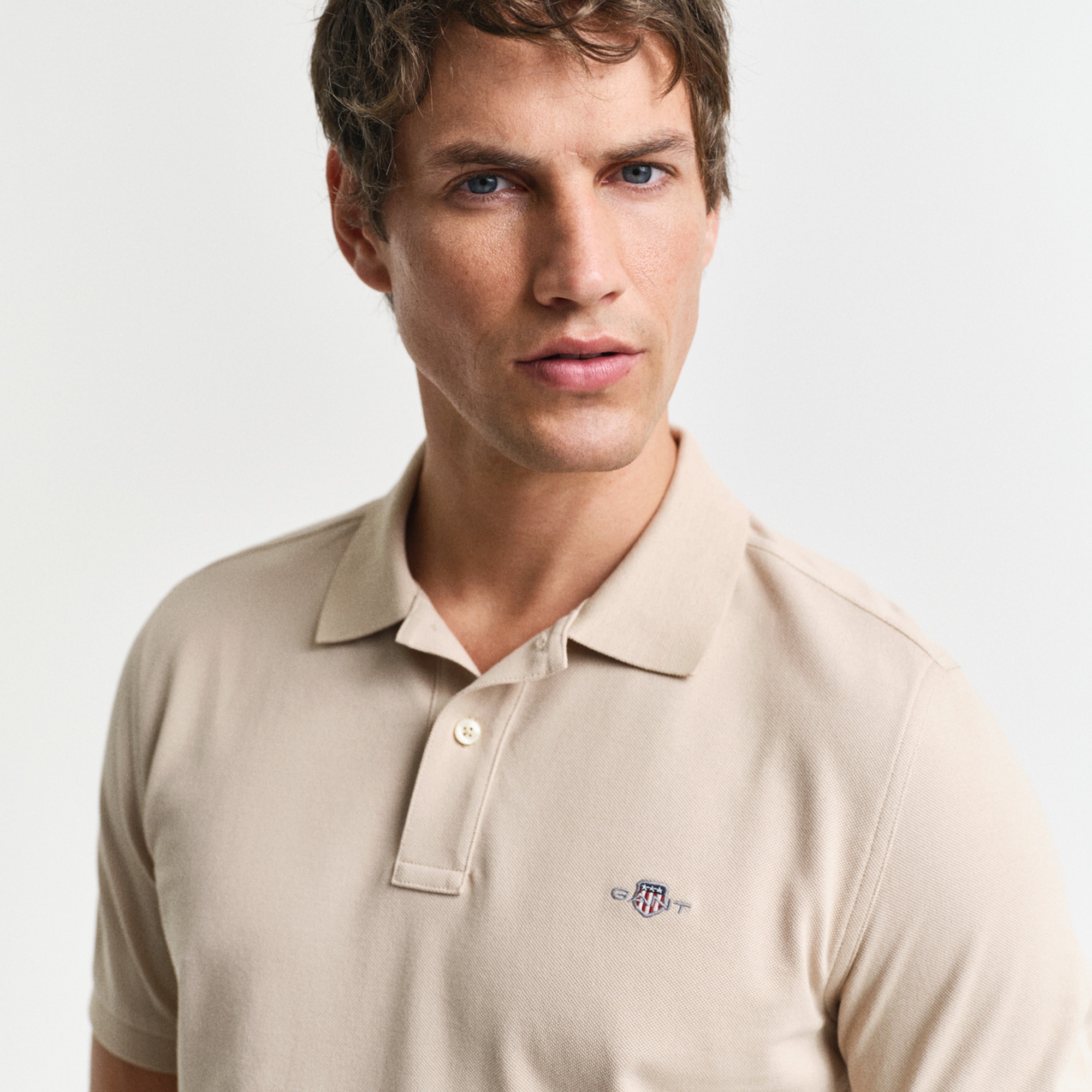 GANT Erkek Bej Regular Fit Polo