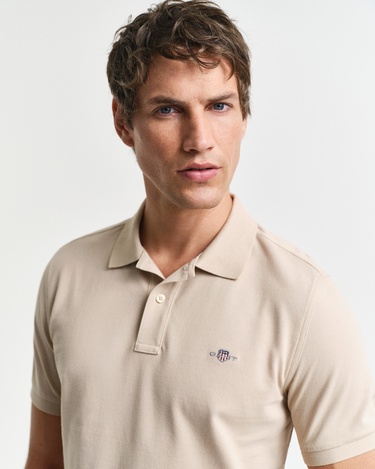  GANT Erkek Bej Regular Fit Polo