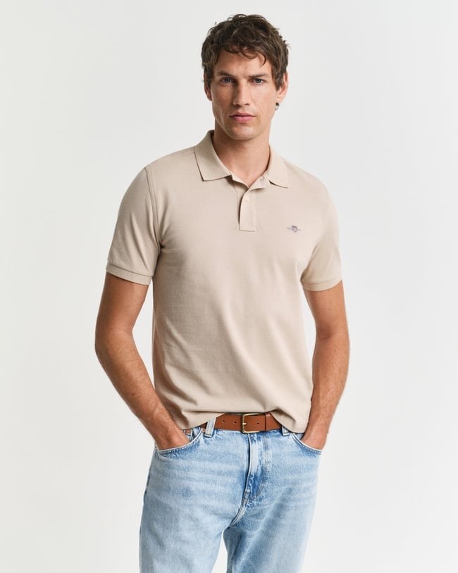  GANT Erkek Bej Regular Fit Polo