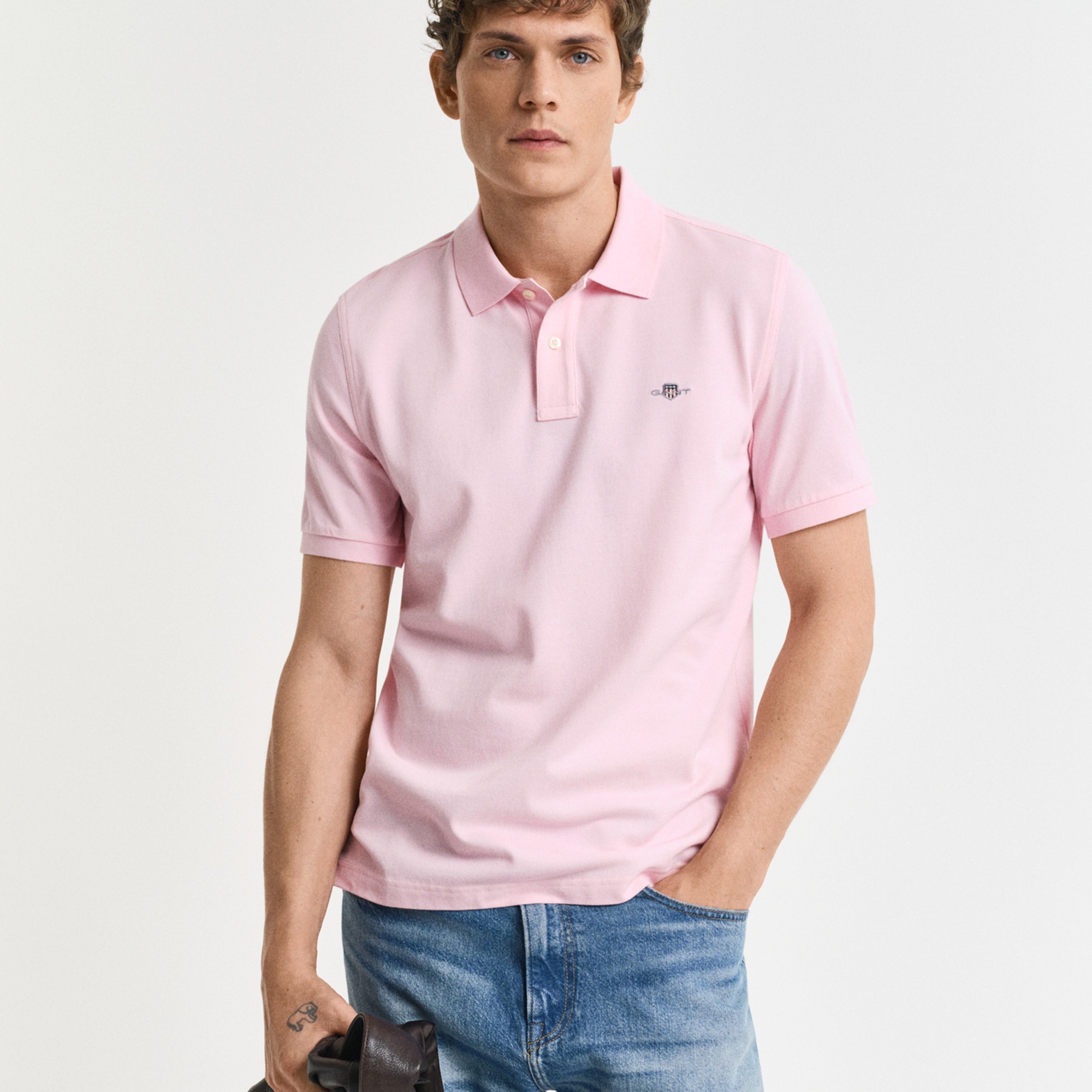 GANT Erkek Pembe Regular Fit Polo