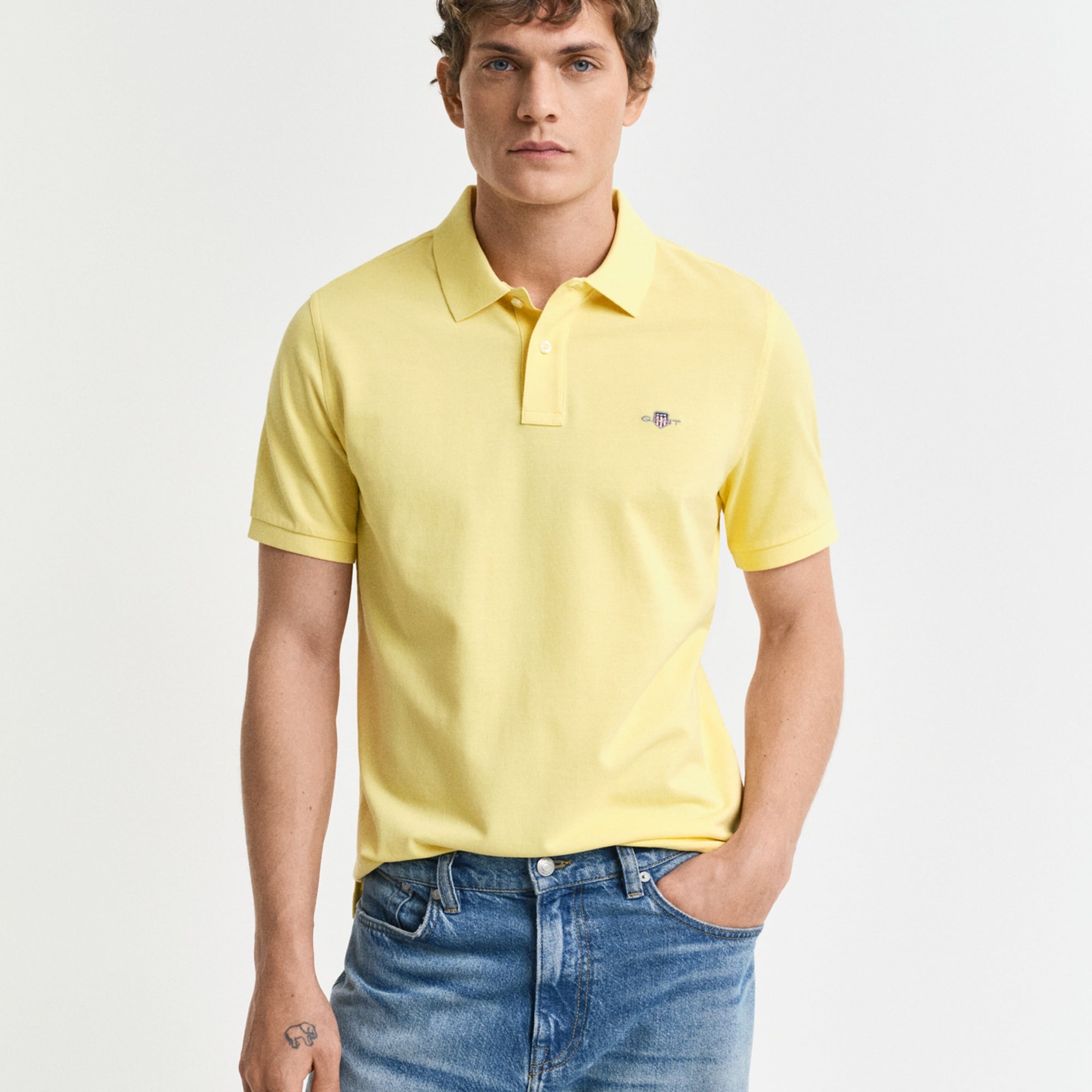 GANT Erkek Sarı Regular Fit Polo