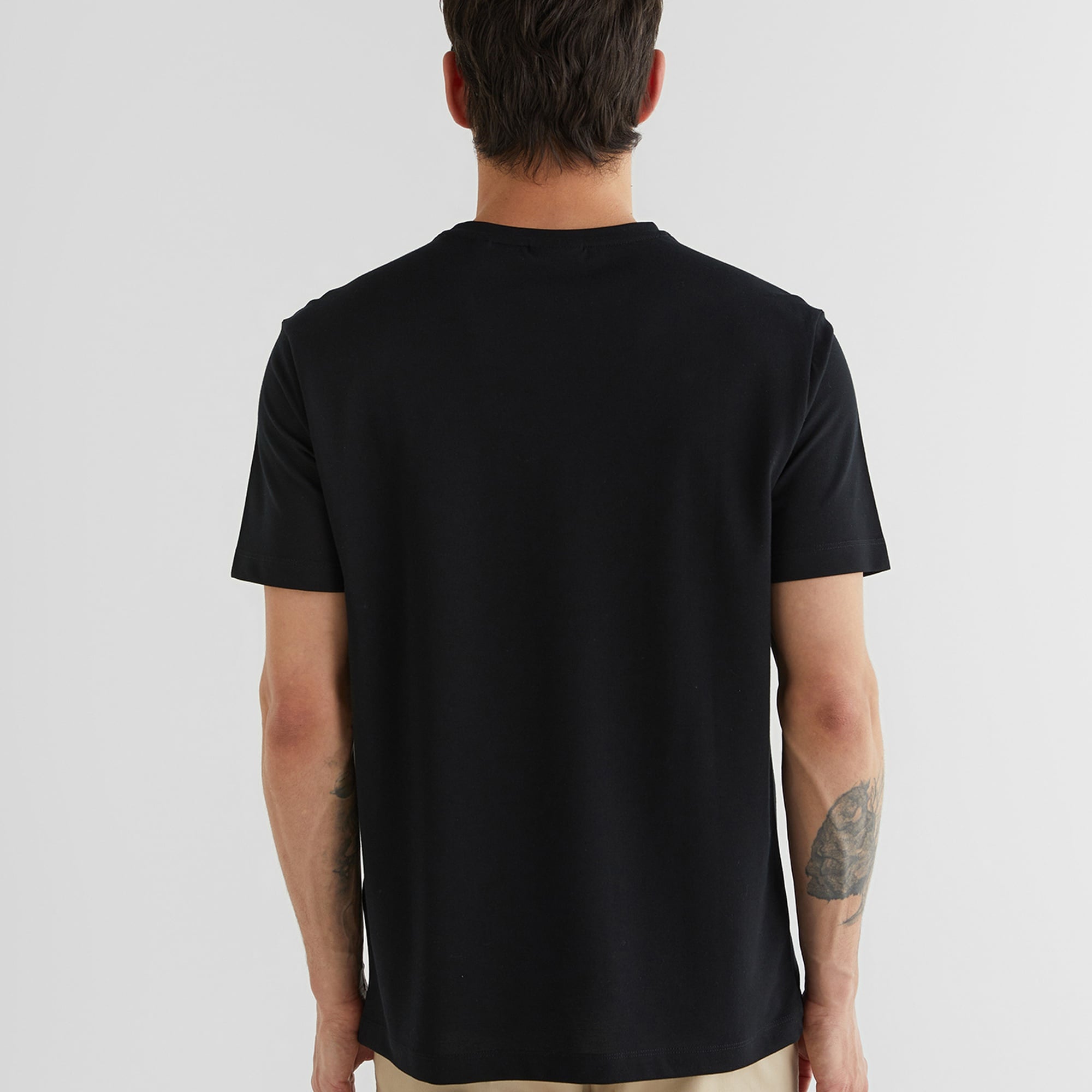 GANT Erkek Siyah Regular Fit Bisiklet Yaka T-Shirt
