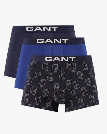  GANT Erkek Lacivert Logolu 3'lü Boxer
