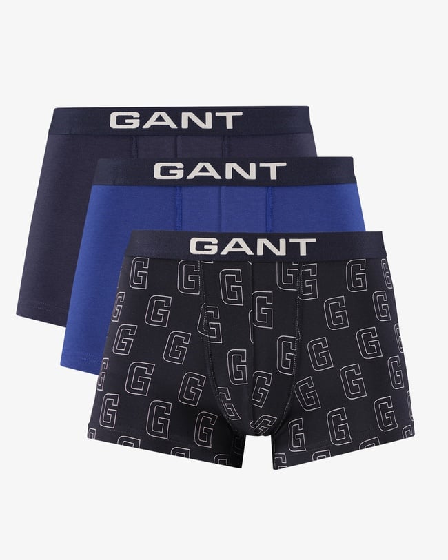  GANT Erkek Lacivert Logolu 3'lü Boxer