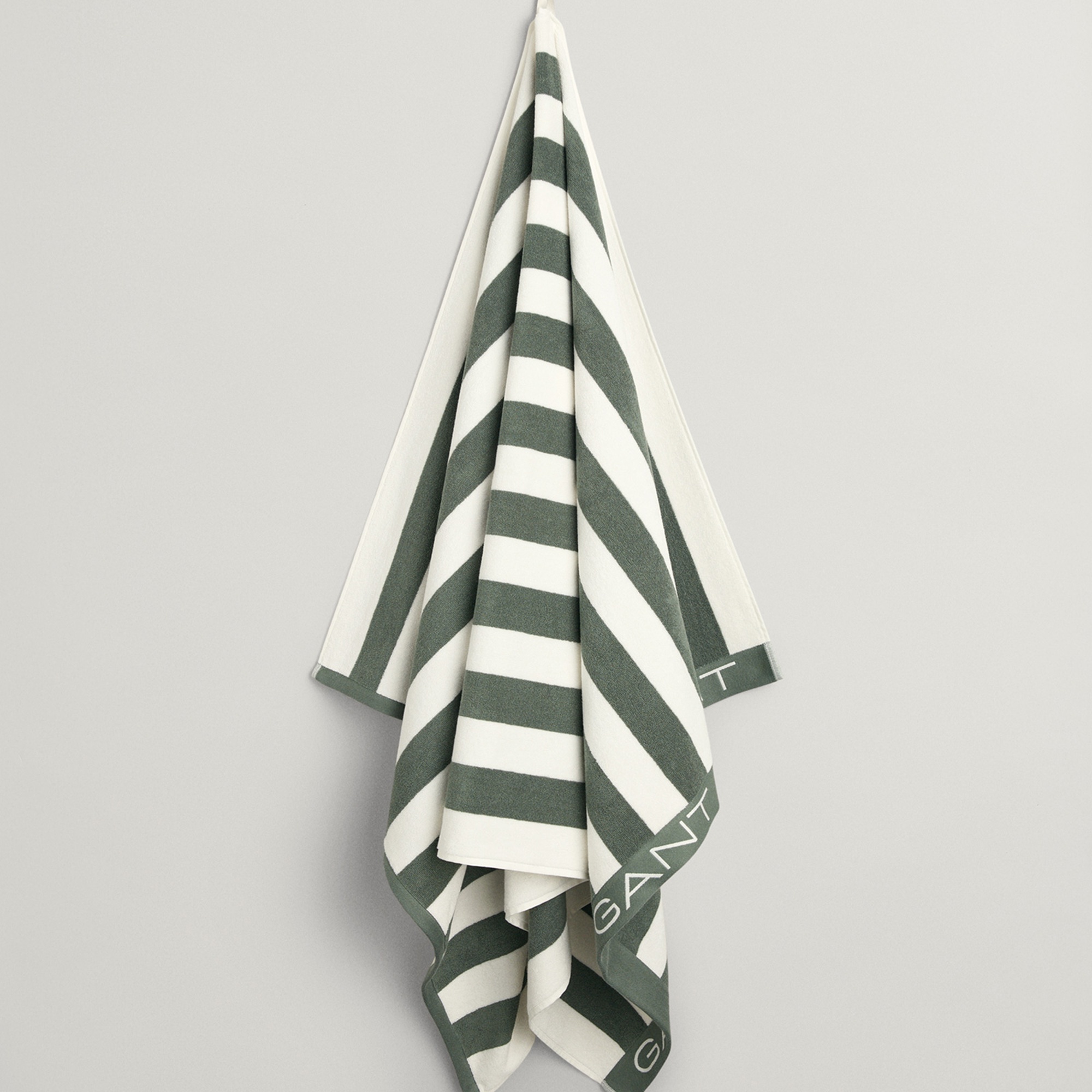 GANT Unisex Yeşil Çizgili Havlu