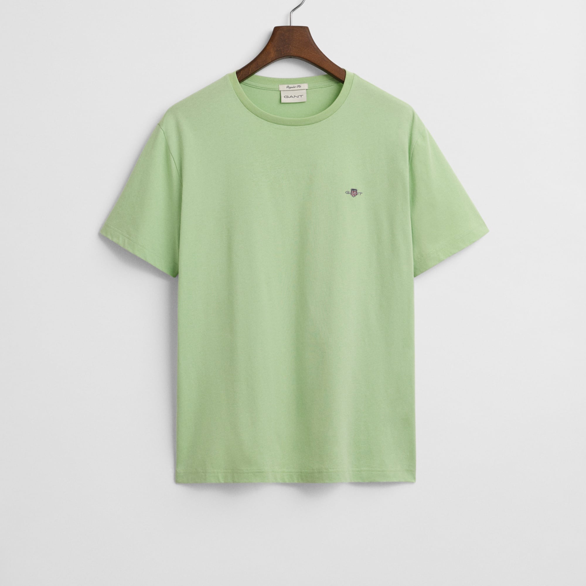 GANT Erkek Yeşil Regular Fit Bisiklet Yaka T-Shirt