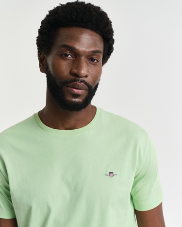  GANT Erkek Yeşil Regular Fit Bisiklet Yaka T-Shirt