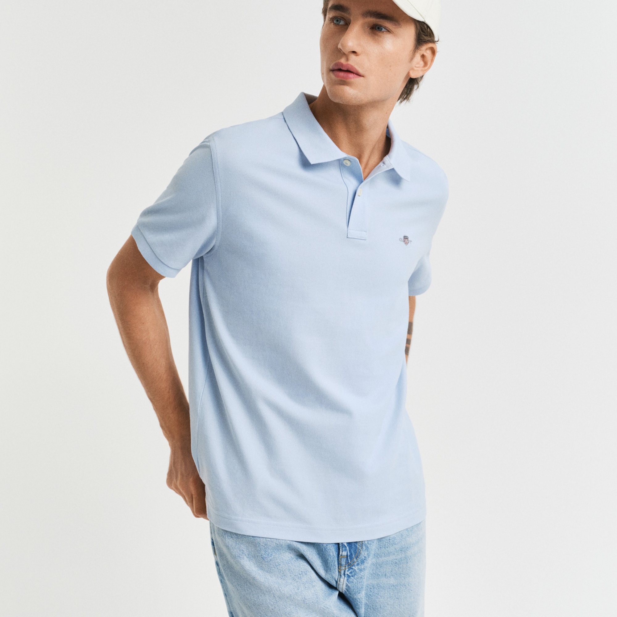 GANT Erkek Mavi Regular Fit Polo