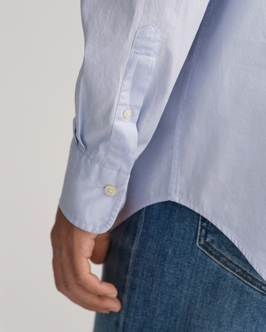  GANT Erkek Mavi Regular Fit Düğmeli Yaka Poplin Gömlek