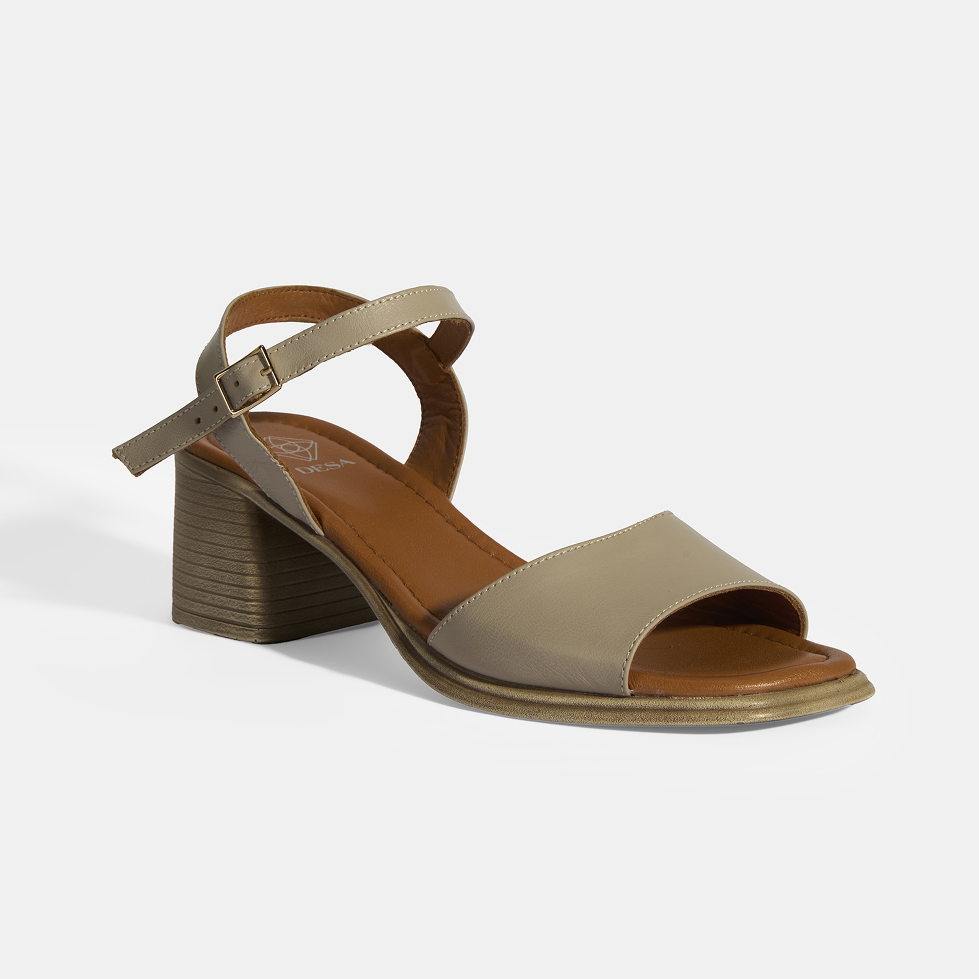 Vizon Kadın Toka Detaylı Deri Sandalet