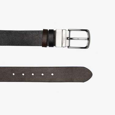  Nautica Erkek Siyah Deri Kemer