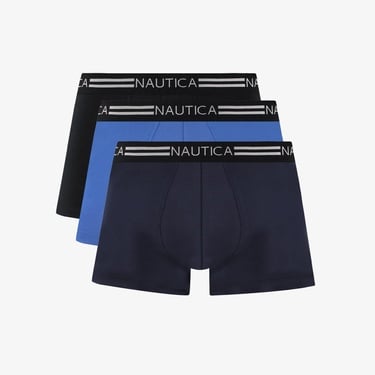  Nautica Erkek Mavi Standart Fit 3'lü Boxer