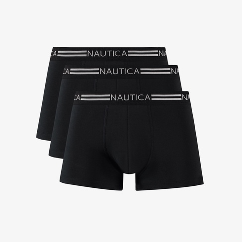  Nautica Erkek Siyah Standart Fit 3'lü Boxer