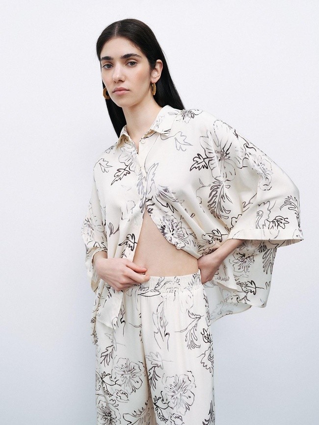  Dökümlü Desenli Gömlek