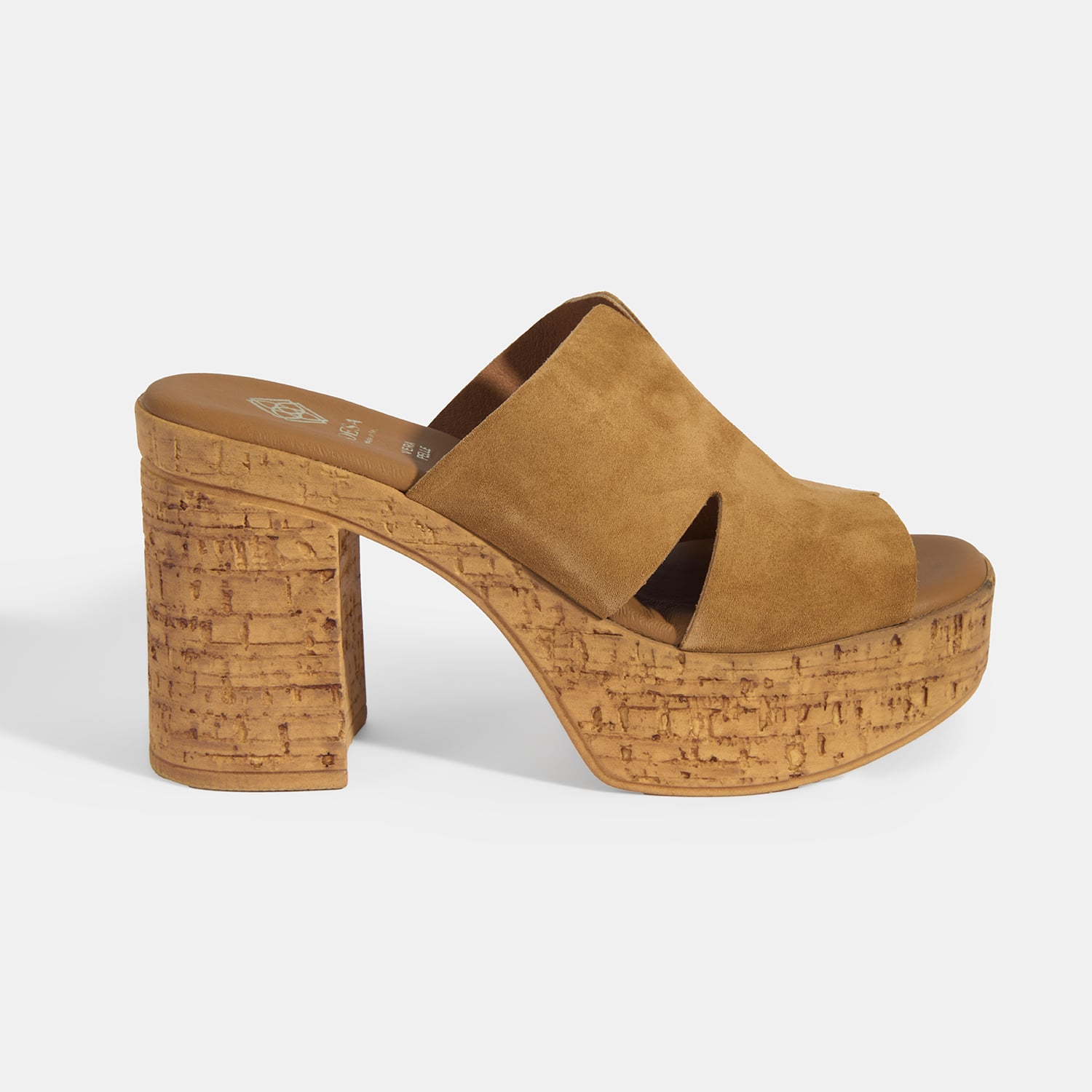  Kadın Taba Süet Topuklu Terlik