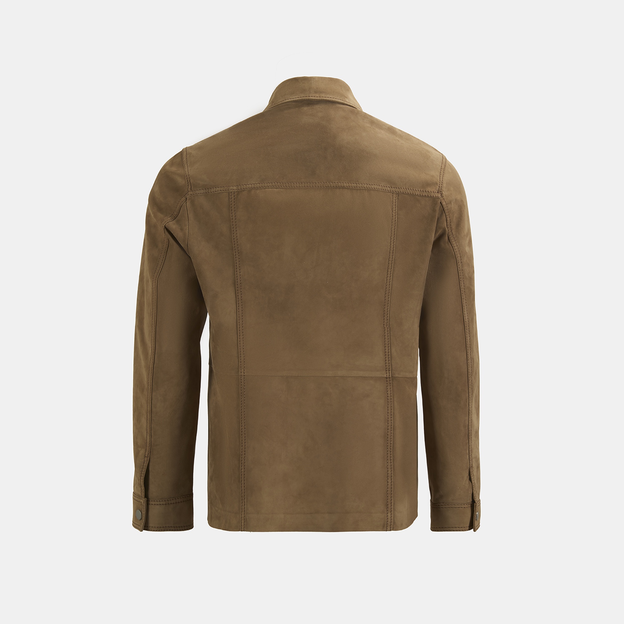 Erkek Taba Uzun Kollu Gömlek Yaka Süet Ceket