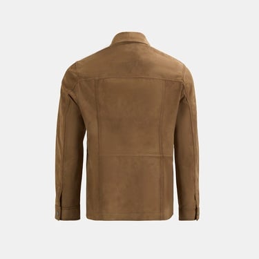  Erkek Taba Uzun Kollu Gömlek Yaka Süet Ceket