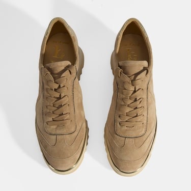  Luca Grossi Kadın Bej Bağcıklı Süet Spor Ayakkabı