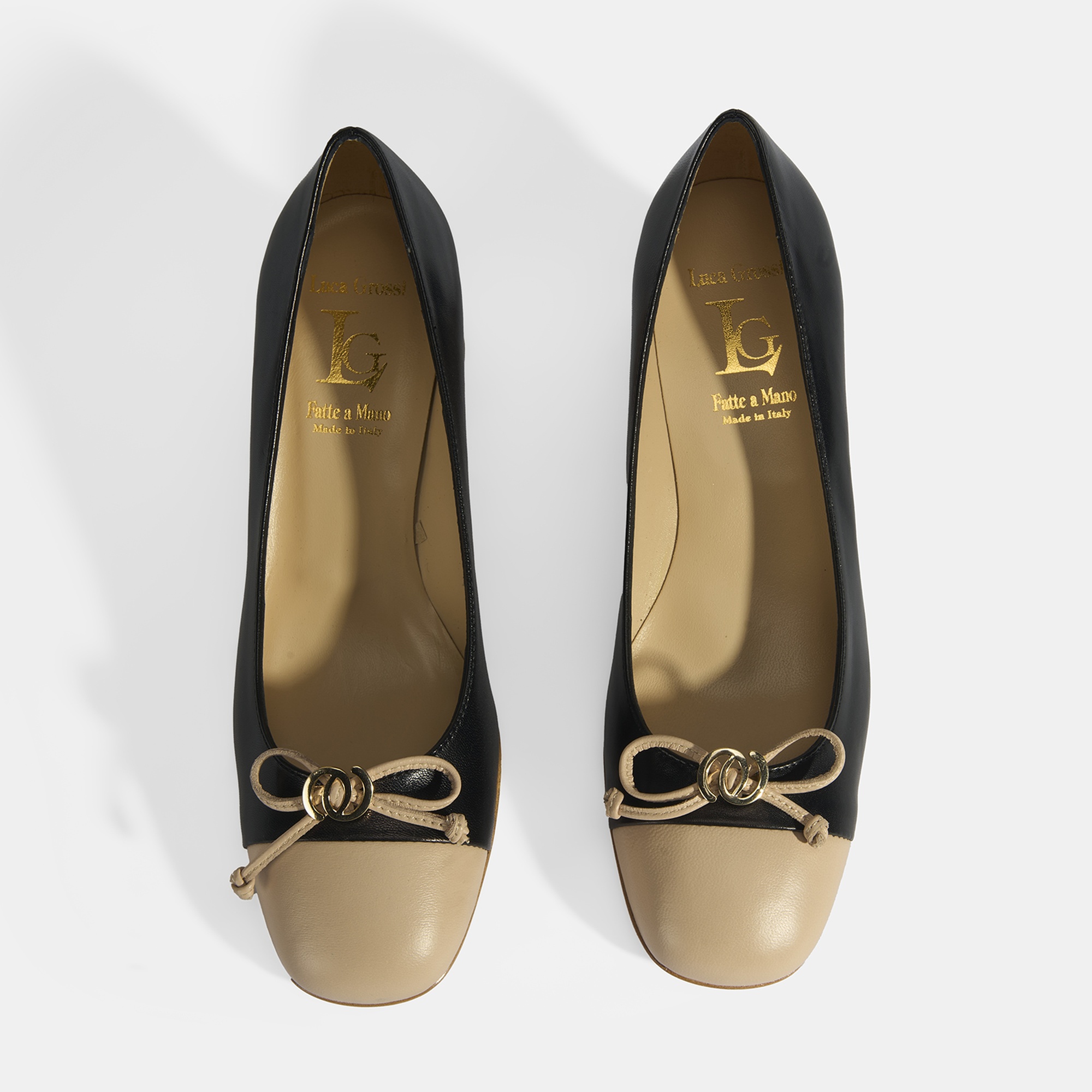 Luca Grossi Kadın Siyah Fiyonk Detaylı Deri Topuklu Ayakkabı